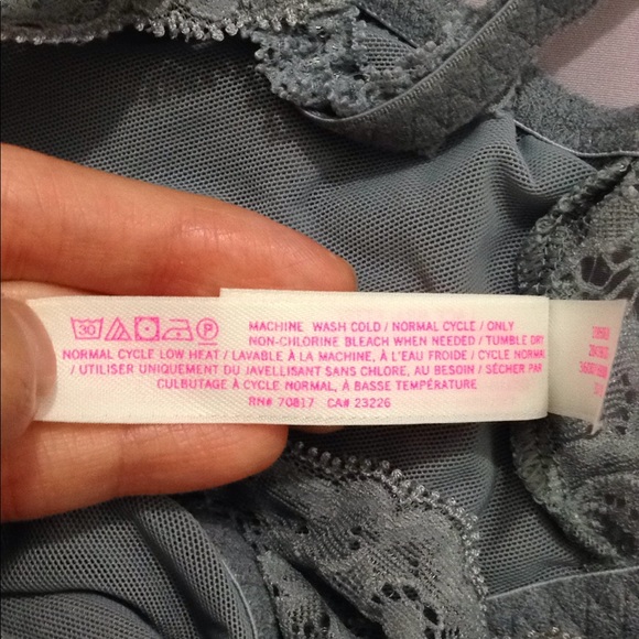 Pink Victoria's Secret grey lace bralette size S/P - Picture 5 of 5